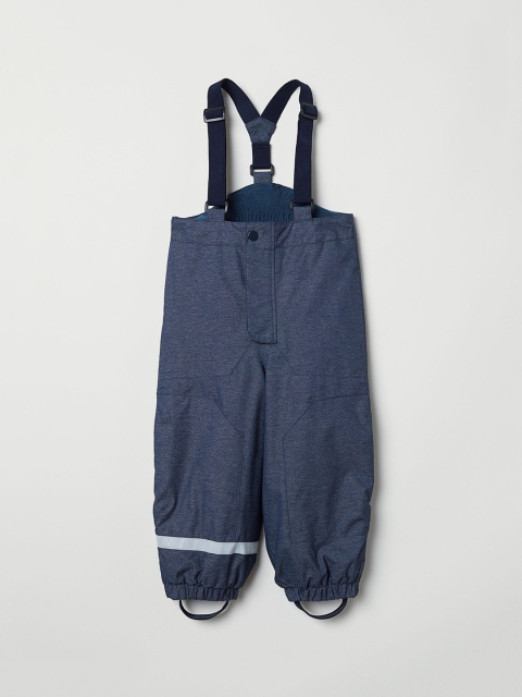 

H&M Boys Blue Solid Regular Fit Outdoor Trousers with Braces