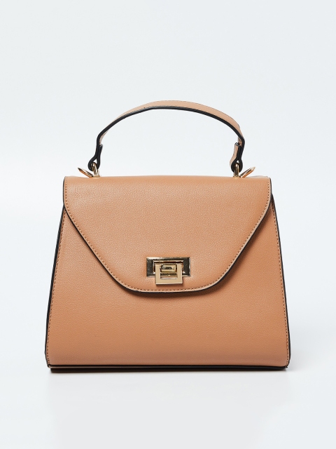 CODE by Lifestyle Brown Solid Handheld Bag