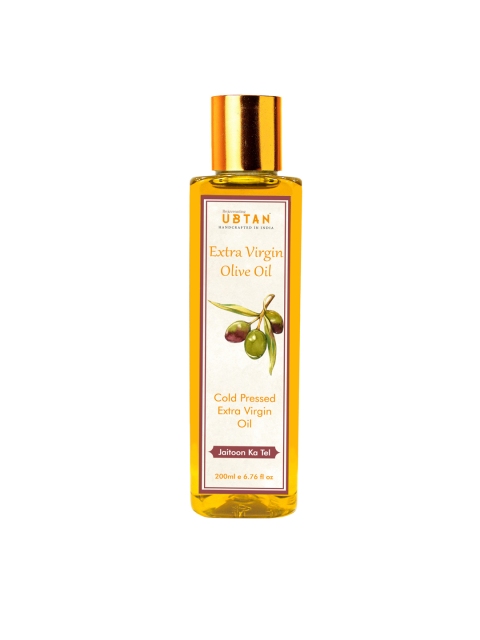 

Rejuvenating UBTAAN Unisex Cold Pressed Extra Virgin Olive Oil 200ml, Green