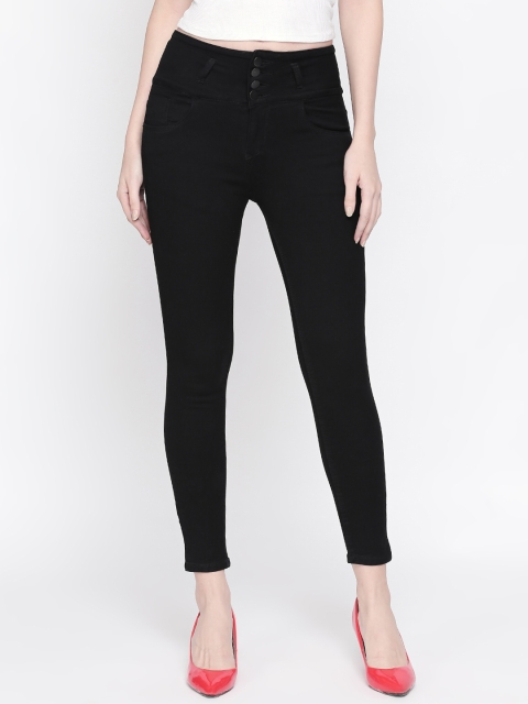 

fungus Women Black Slim Fit High-Rise Clean Look Stretchable Jeans