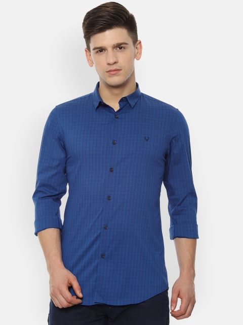 

Allen Solly Men Blue Slim Fit Checked Casual Shirt