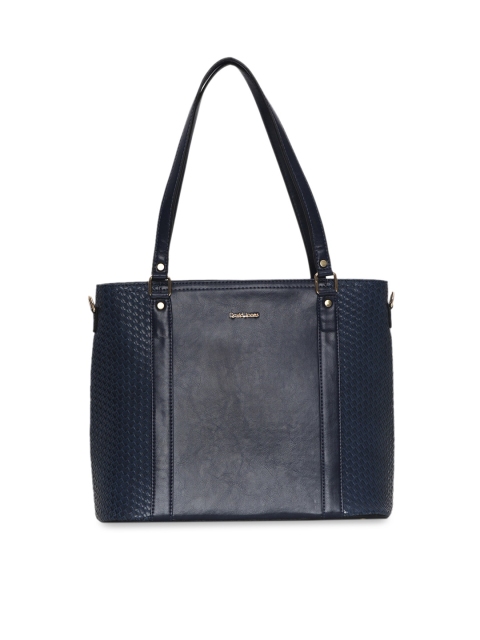 

David Jones Navy Blue Solid Shoulder Bag