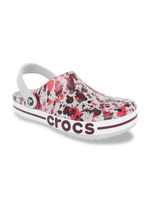 

Crocs Bayaband Unisex White Pink Printed Clogs