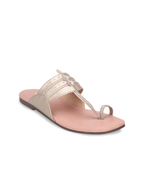 

Mode by Red Tape Women Silver-Toned Woven Design One Toe Flats