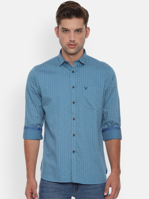 

Allen Solly Men Blue Slim Fit Printed Casual Shirt