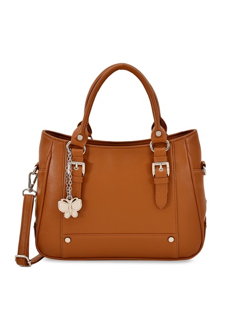 

Butterflies Tan Brown Solid Handheld Bag