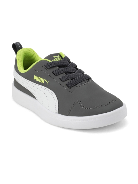 

Puma Unisex Charcoal Courtflex PS CASTLEROCK Sneakers