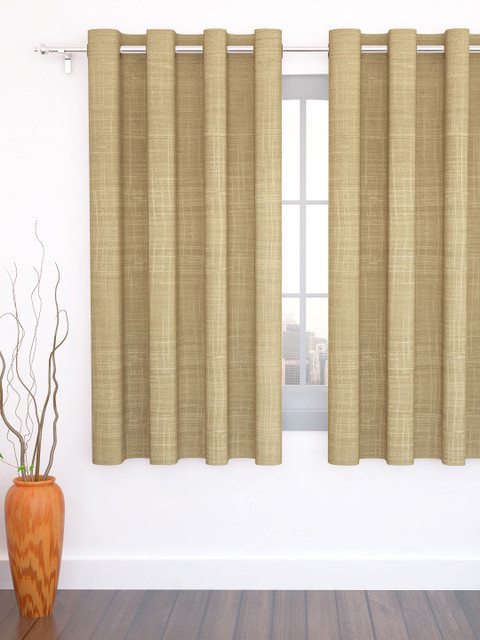 

Story@home Beige Jacquard Single Window Curtain