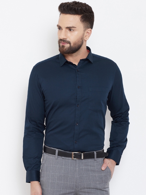 

Canary London Men Navy Blue Smart Slim Fit Solid Formal Shirt