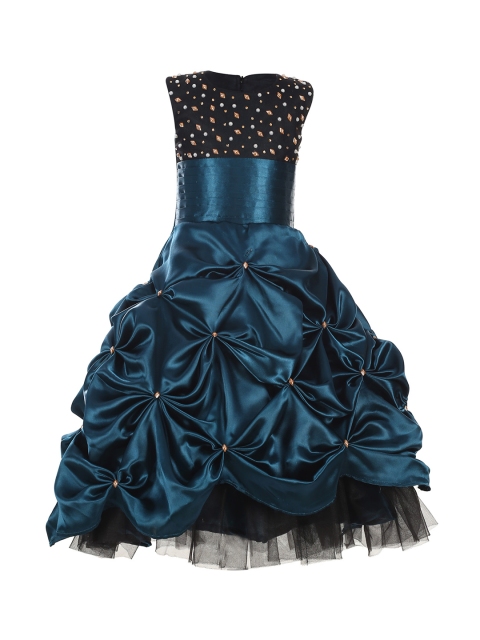 

Samsara Couture Girls Teal Green Embellished Fit and Flare Dress
