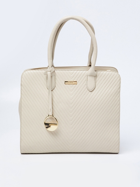 

CODE by Lifestyle Women Off-White Solid Handheld Bag