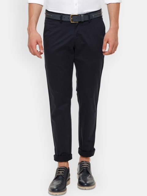 

Allen Solly Men Navy Blue Slim Fit Solid Regular Trousers