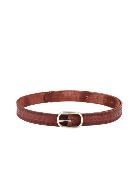 

Aditi Wasan Women Brown Textured Leather Belt