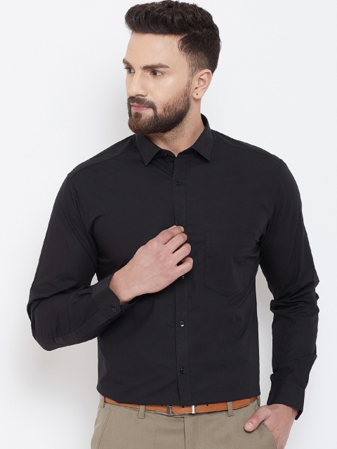 

Canary London Men Black Smart Slim Fit Solid Formal Shirt