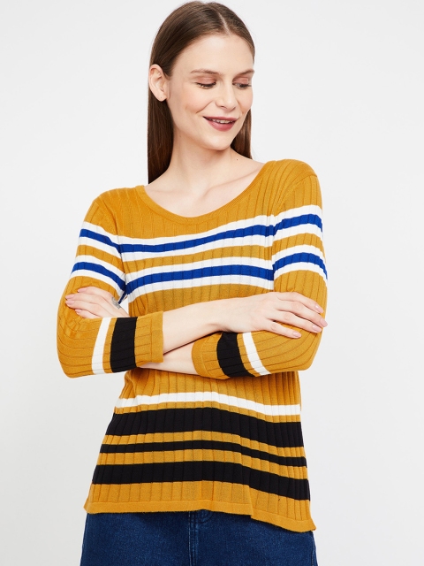 

Bossini Women Mustard Yellow & Black Striped Top