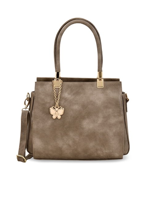 

Butterflies Grey Textured Handheld Bag