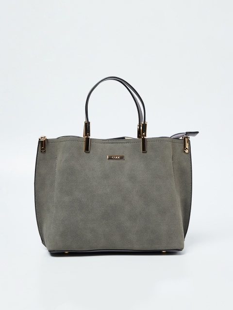 

CODE by Lifestyle Women Grey Solid Handheld Bag