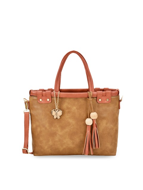 

Butterflies Beige Colourblocked Handheld Bag