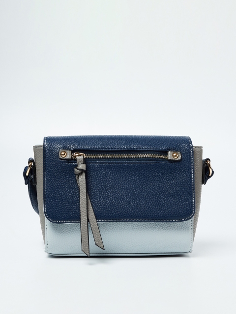 

CODE by Lifestyle Navy Blue Colourblocked Sling Bag