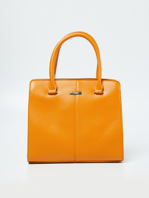 

CODE by Lifestyle Mustard Yellow & Grey Checked Handheld Bag