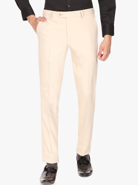 

SUITLTD Men Brown Slim Fit Solid Formal Trousers