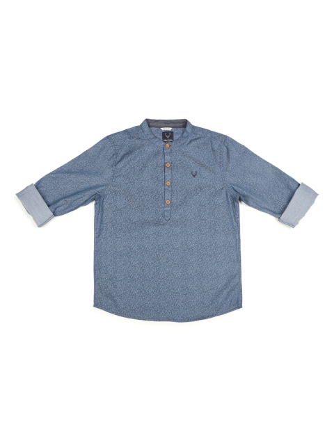 

Allen Solly Junior Boys Blue Regular Fit Printed Casual Shirt