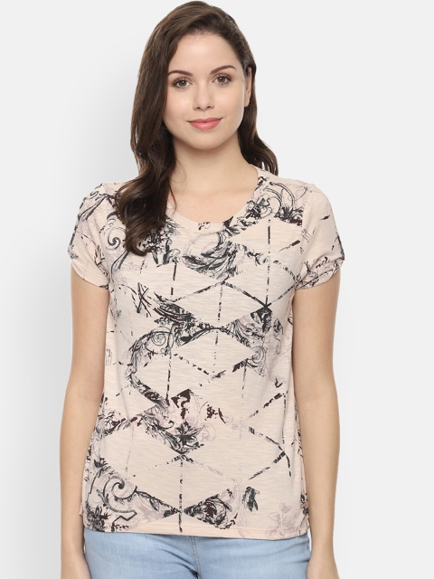 

Van Heusen Woman Beige Printed Top