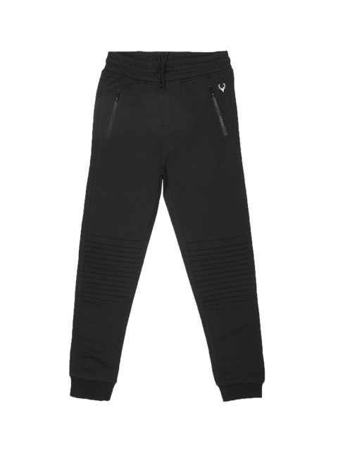 

Allen Solly Junior Boys Black Solid Straight-Fit Joggers