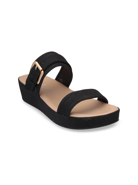 

pelle albero Women Black Solid Sandals