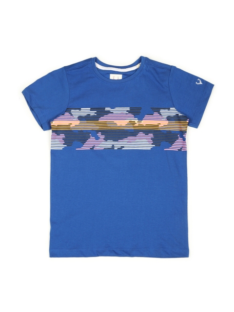 

Allen Solly Junior Boys Blue Solid Round Neck T-shirt