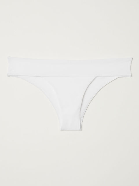 

H&M Women White Solid Tanga Bikini Bottoms