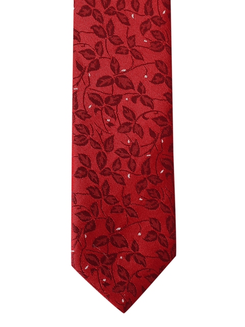 

V Dot Men Red & Black Woven Design Broad Tie