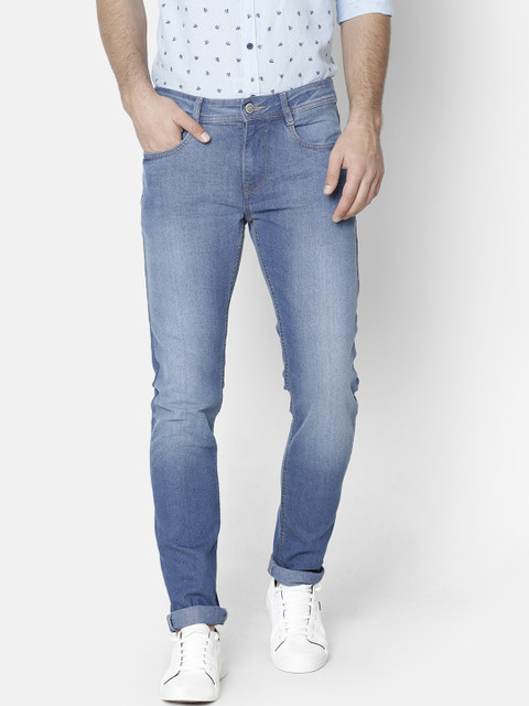 

IMYOUNG Men Blue Slim Fit Mid-Rise Clean Look Stretchable Jeans