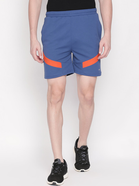 

FiTZ Men Blue Solid Regular Fit Sports Shorts
