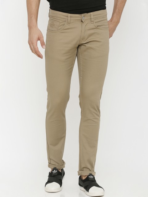 

Rex Straut Jeans Men Khaki Slim Fit Mid-Rise Clean Look Jeans