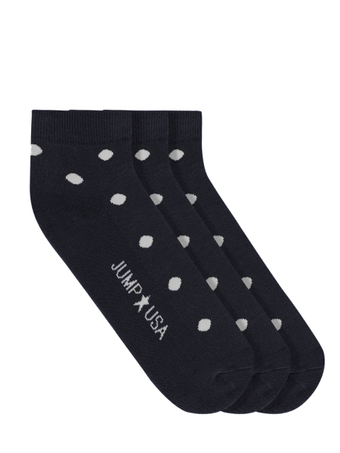 

JUMP USA Women Pack of 3 Navy Blue & White Patterned Ankle-Length Socks
