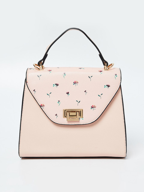

CODE by Lifestyle Pink Solid Satchel Bag