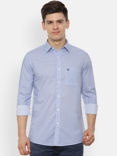 

Allen Solly Men White & Blue Slim Fit Printed Casual Shirt