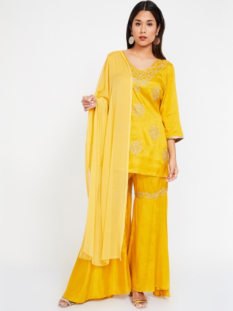 

Melange by Lifestyle Women Mustard Yellow Solid Dupatta