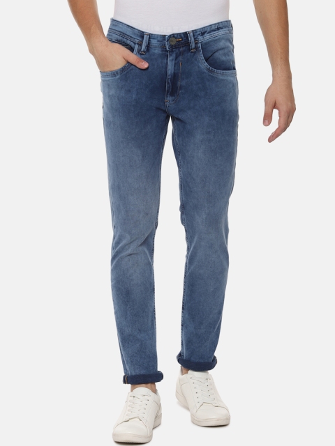 

V Dot Men Blue Slim Fit Mid-Rise Clean Look Stretchable Jeans