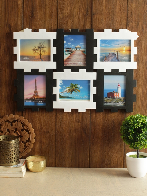 

House Of Accessories Black & White Colourblocked Wall Photo Frame
