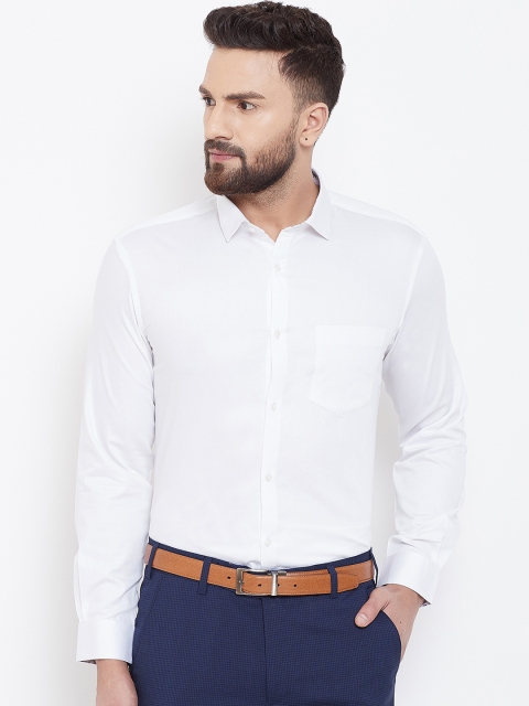 

Canary London Men White Smart Slim Fit Solid Formal Shirt