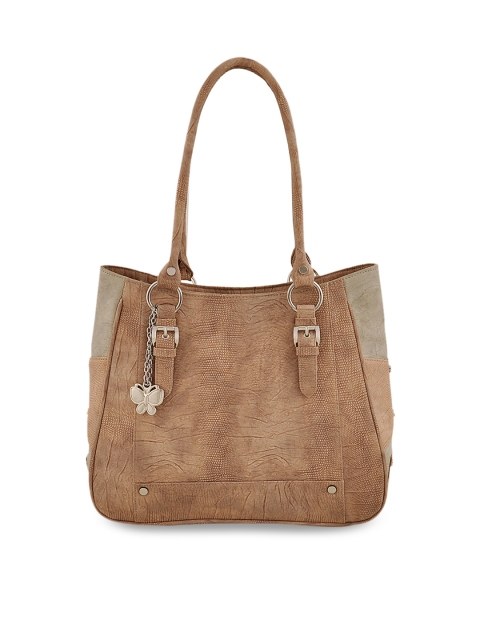 

Butterflies Women Dusty Peach-Coloured Textured Oversized Shoulder Bag