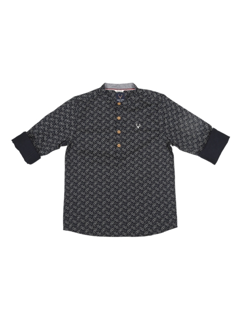 

Allen Solly Junior Boys Navy Blue Regular Fit Printed Casual Shirt