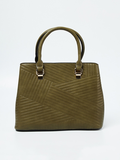 

CODE by Lifestyle Olive Green Textured Handheld Bag