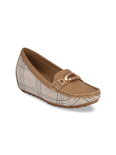 

pelle albero Women Khaki Checked Pumps