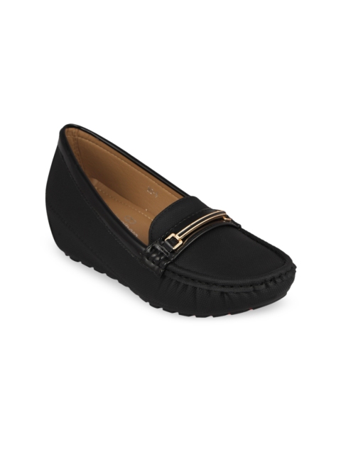 

pelle albero Women Black Solid Heeled Shoes