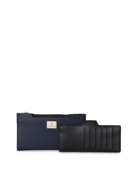 

Van Heusen Woman Navy Blue Solid Two Fold Wallet