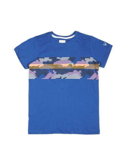 

Allen Solly Junior Boys Blue Striped Round Neck T-shirt