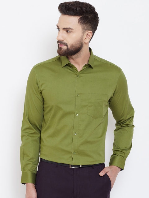 

Canary London Men Green Smart Slim Fit Solid Formal Shirt
